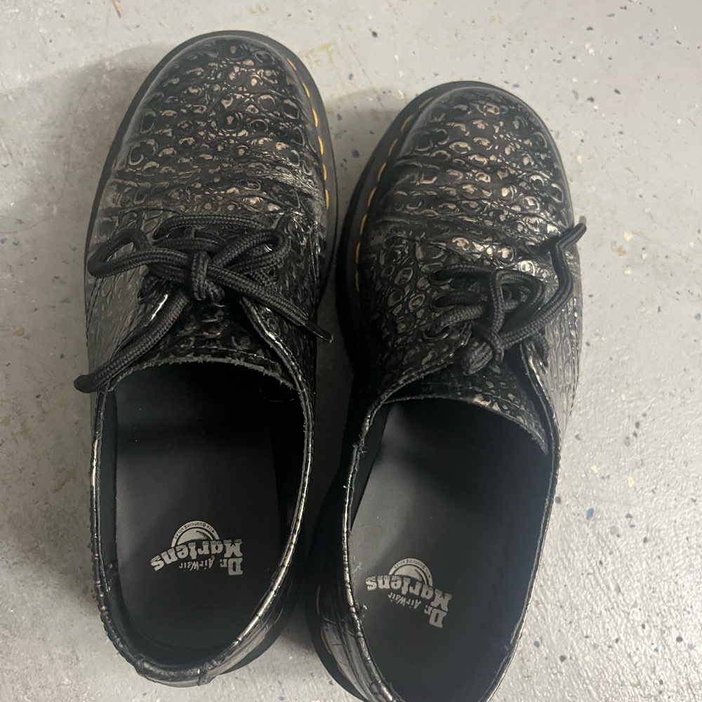 Dr. Martens Black Croc Embossed loafers